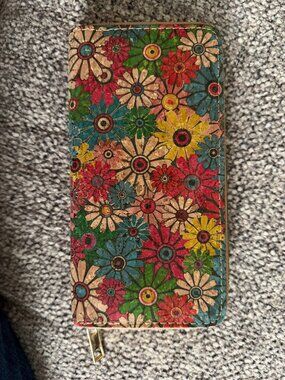 Floral, long, zip around wallet NEW